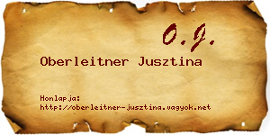 Oberleitner Jusztina névjegykártya